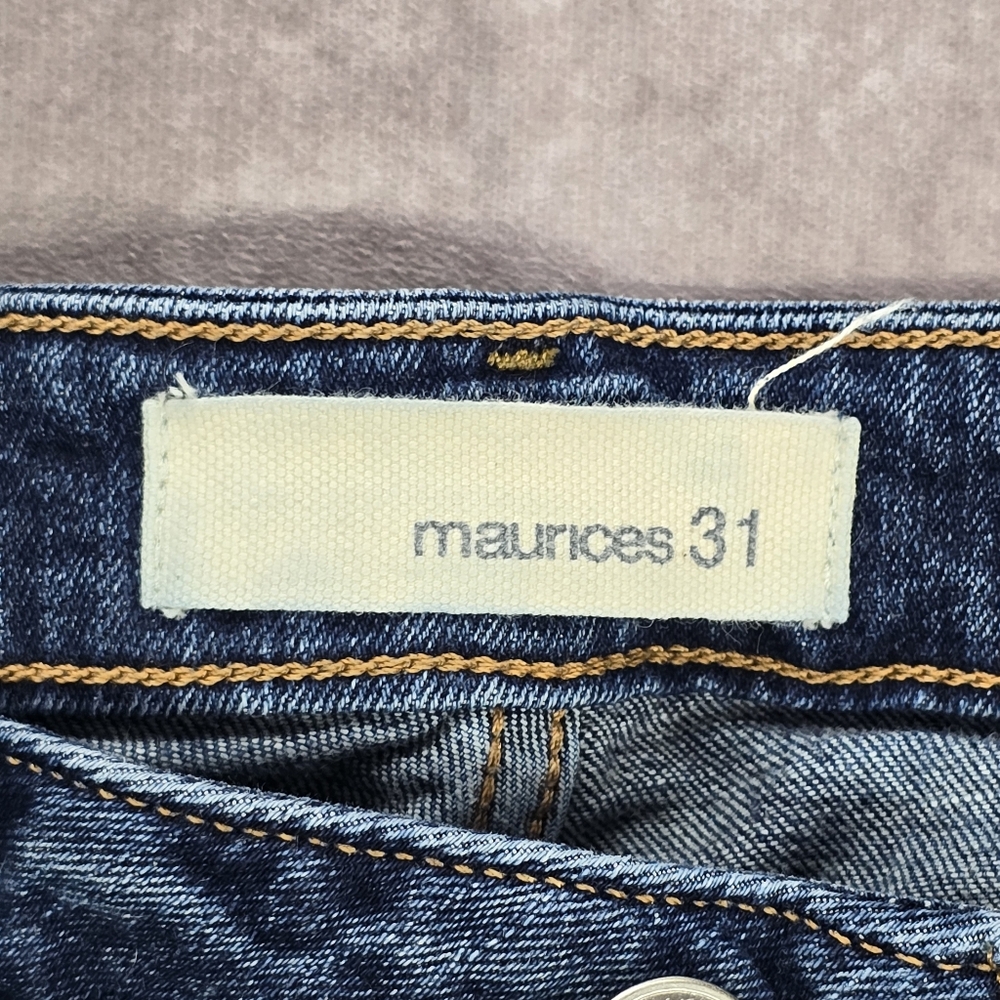 Maurices Raw Hem Distressed Denim Jeans - Picture 5 of 10